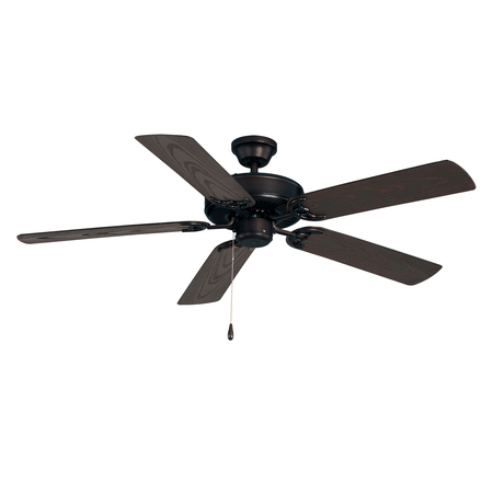 MAXIM Basic-Max N/A-Light 52" Wide Oil Rubbed Bronze Outdoor Ceiling Fan 89915OI